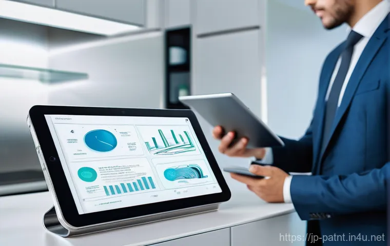 변리사와 융합 기술 트렌드 - **Prompt 1: The Smart Home Ecosystem & The Patent Attorney's Gaze**
    "A clean, modern, brightly l...